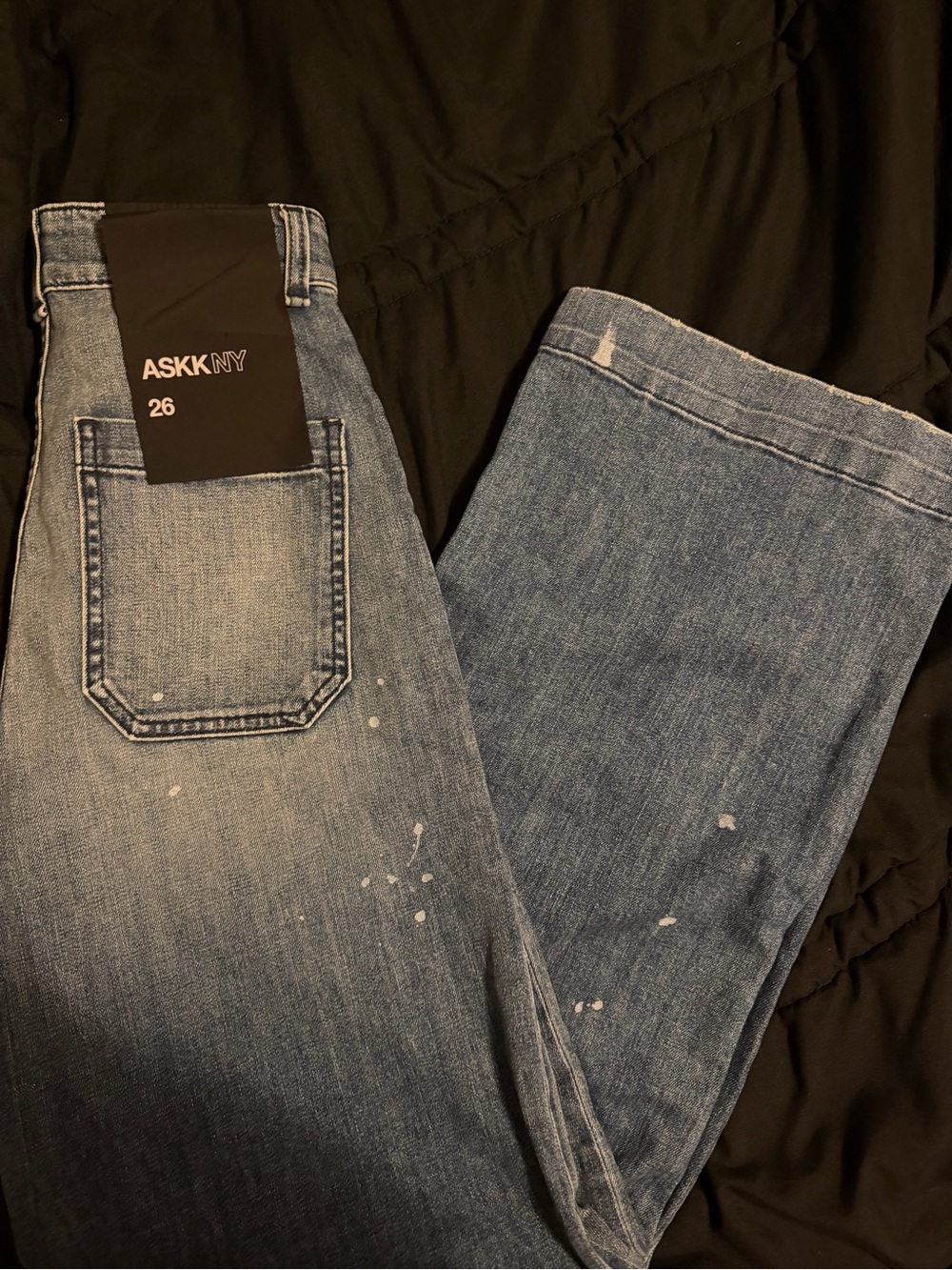 ASKKNY Sailor Wide Leg Paint-Splatter Jeans - Picture 3 of 3